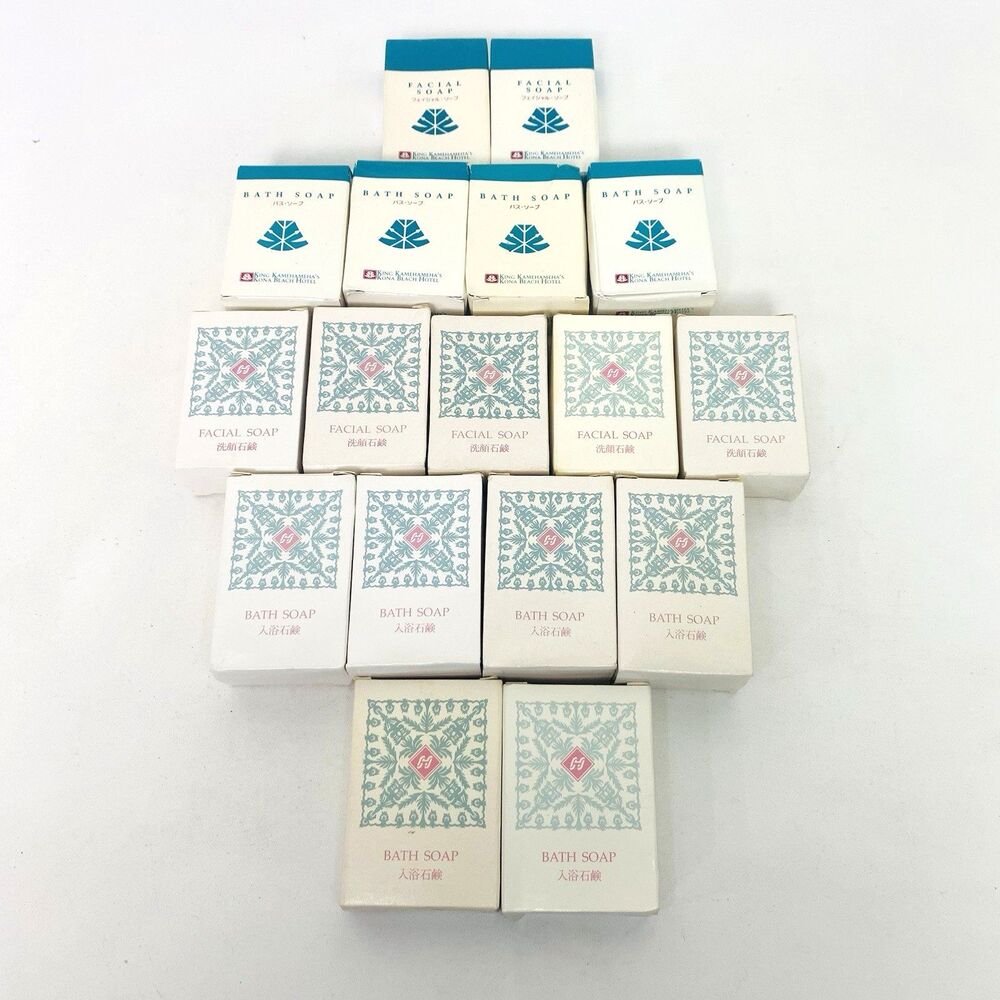 Vintage Hawaii King Kamehameha Kona Beach Hotel Travel Soap Lot Facial Bath Bars